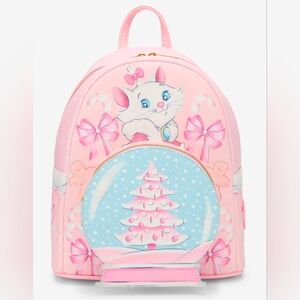 Disney Aristocats Marie Winter Snow Globe Mini Backpack By Loungefly New!